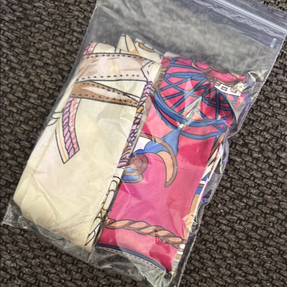 Colorful Silk Scarves Set